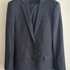 $1200 J.CREW Classic Ludlow Navy Wool Suit 38-40 Long, Pants 34x32